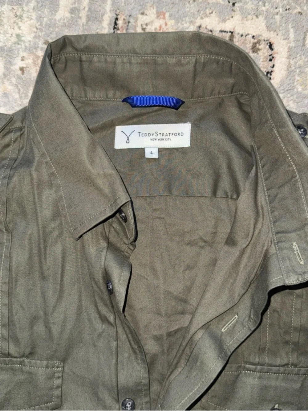 Teddy Stratford zip fit button up shirt Large - Picture 2 of 5